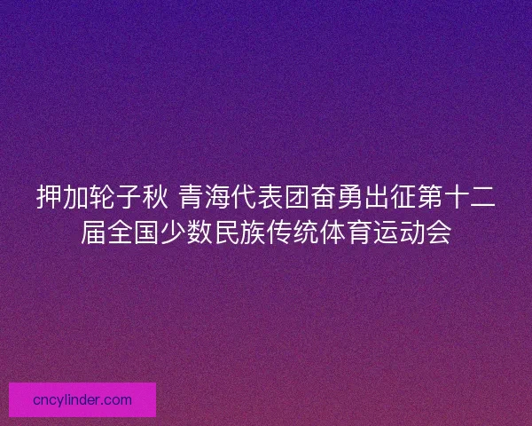押加轮子秋 青海代表团奋勇出征第十二届全国少数民族传统体育运动会